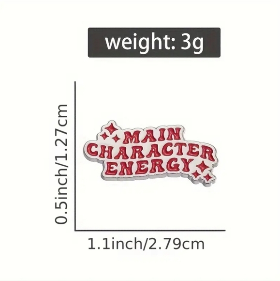 "Main Character Energy" Enamel Pin - Picture 2 of 4